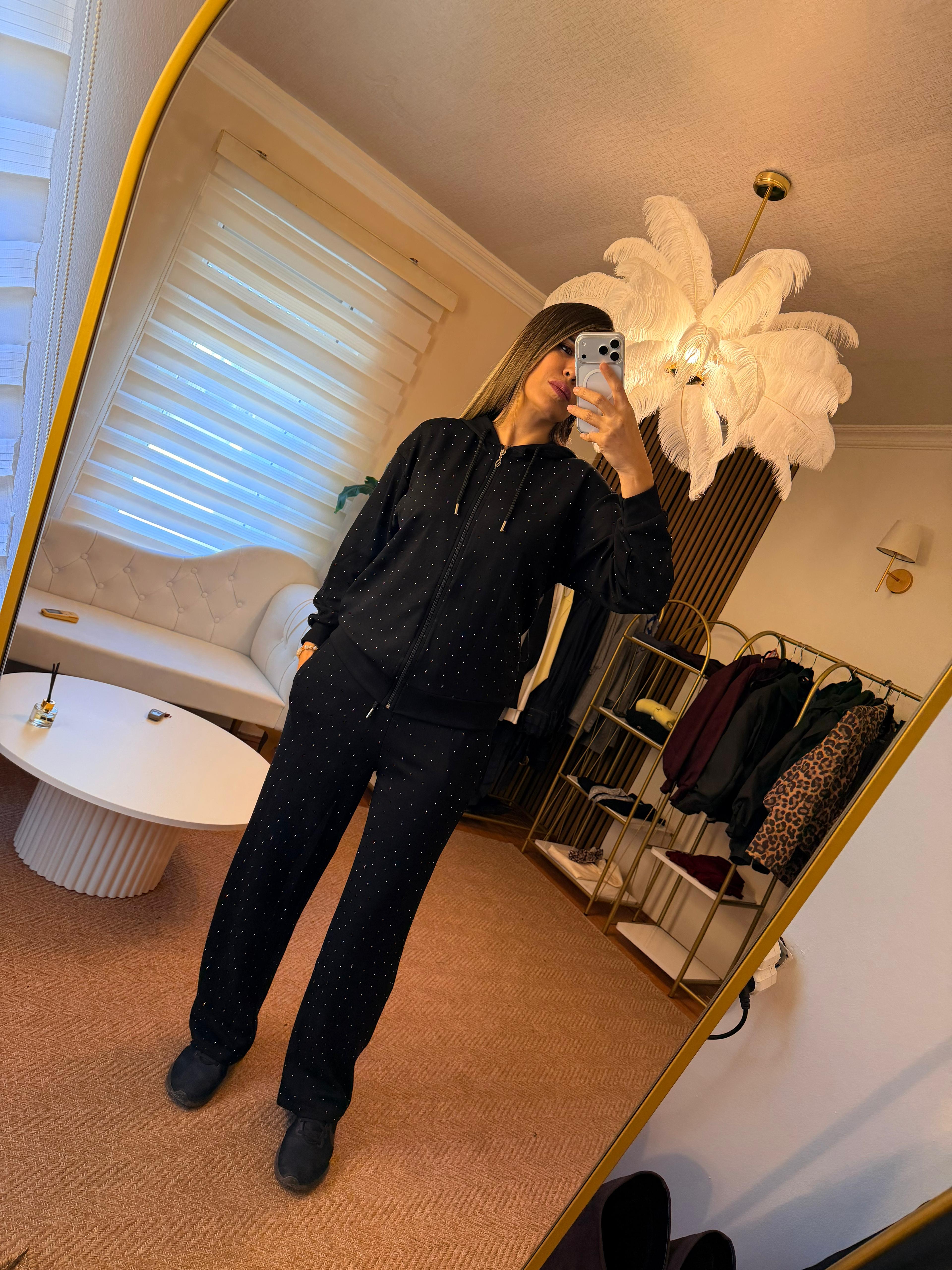 Taşlı oysho kumaş takım