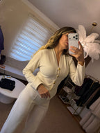 Zara model takım  beyaz