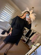 Modal Kumaş Dantel Detaylı Elbise