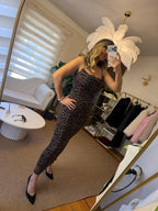 Astarlı Leopar Elbise