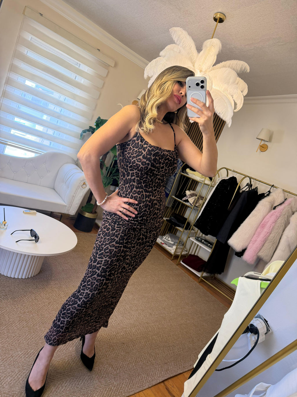 Astarlı Leopar Elbise