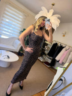 Astarlı Leopar Elbise