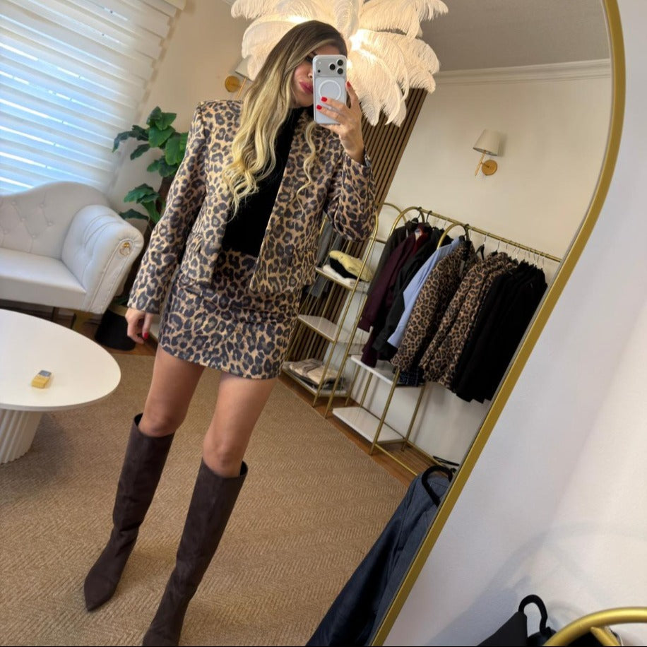 LEOPAR DESEN ETEK -CEKET TAKIM