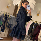 GOLD KEMER DETAYLI KOT ELBİSE