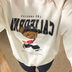 BEYAZ AYICIKLI SWEATSHİRT