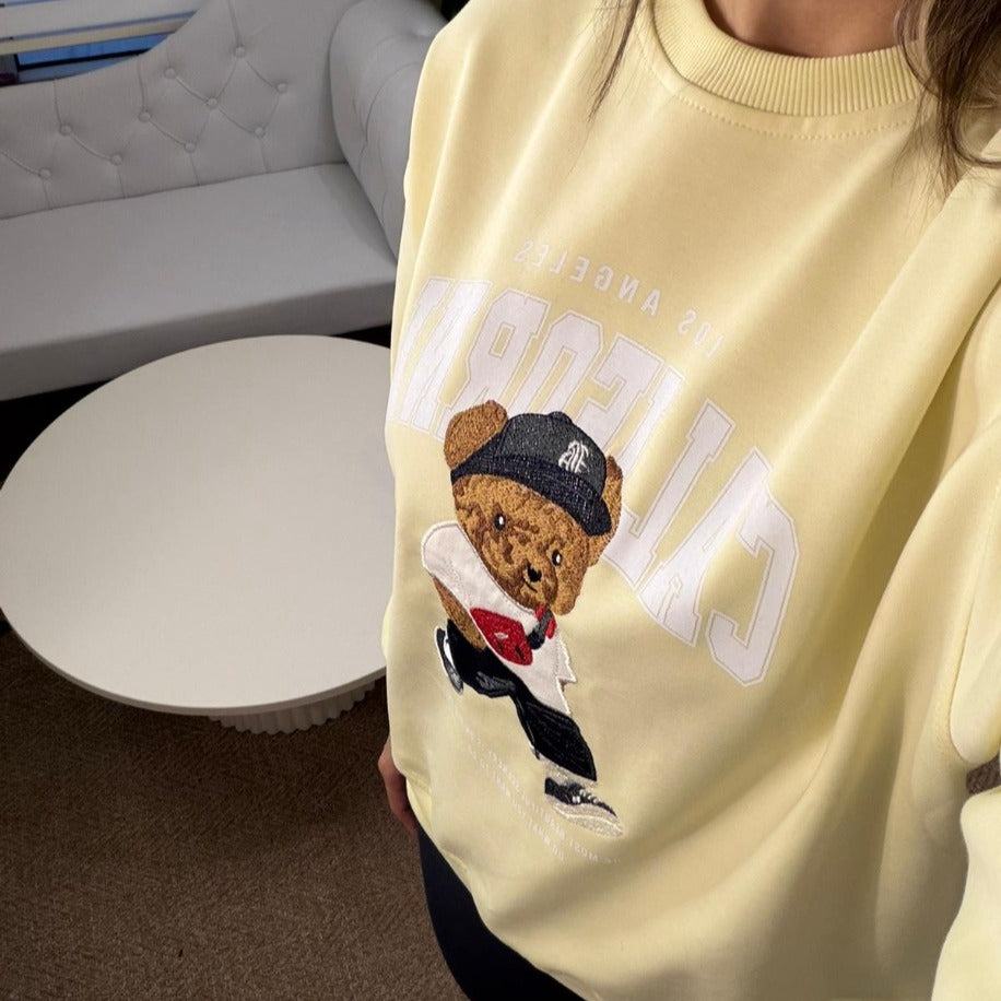 SARI AYICIKLI SWEATSHIRT