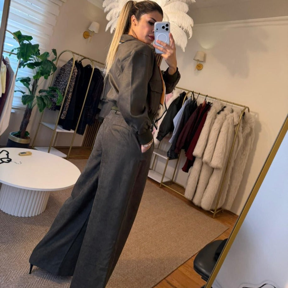 HAKİ PANTOLON -CEKET TAKIM