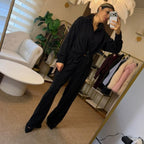 SİYAH TAŞ DETAYLI ALT - ÜST TAKIM