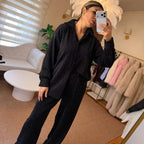 SİYAH TAŞ DETAYLI ALT - ÜST TAKIM