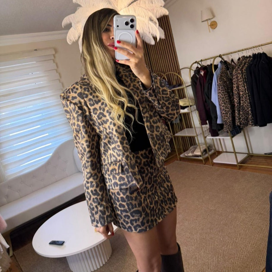 LEOPAR DESEN ETEK -CEKET TAKIM