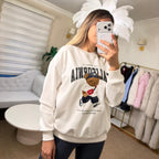 BEYAZ AYICIKLI SWEATSHİRT