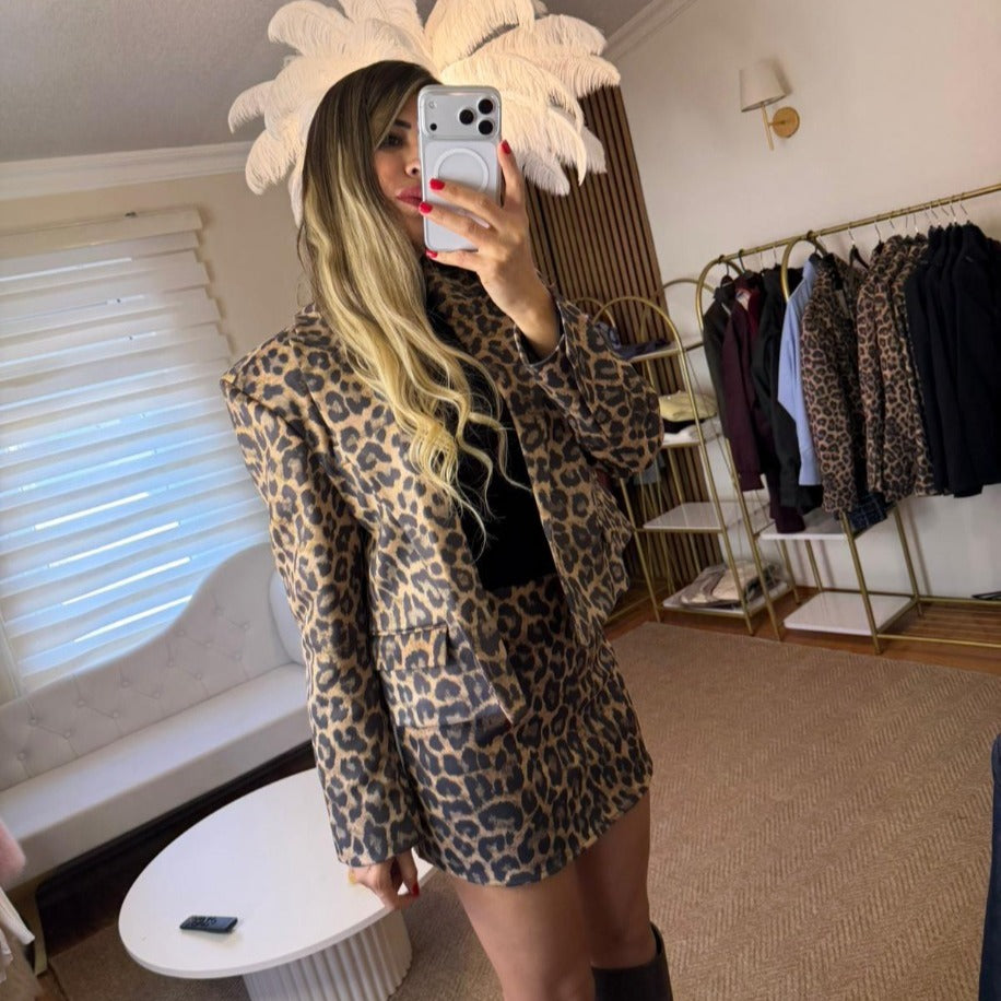 LEOPAR DESEN ETEK -CEKET TAKIM