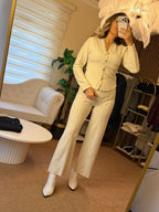 Zara model takım  beyaz